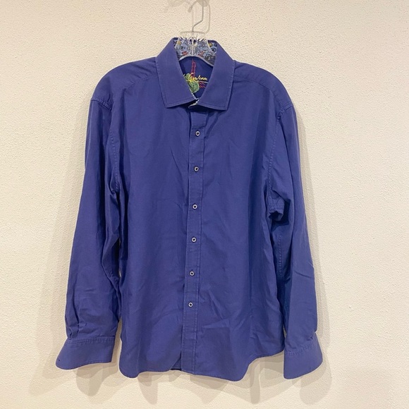 Robert Graham Men's Flip Cuff Button Up Shirt Size Large EUC - Picture 1 of 5